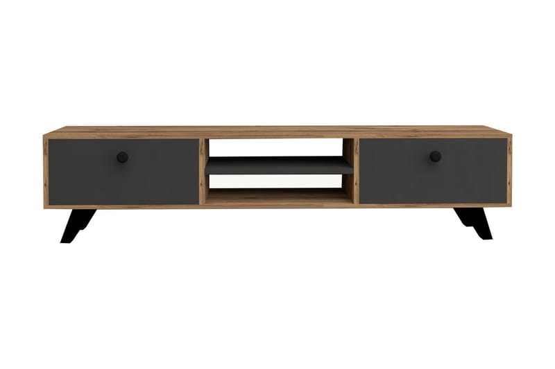 Tv bänk 160 cm Ek/Antracit - Natur/Antrasitt - Møbler - Mediamøbel & tv møbel - TV-benk & mediabenk