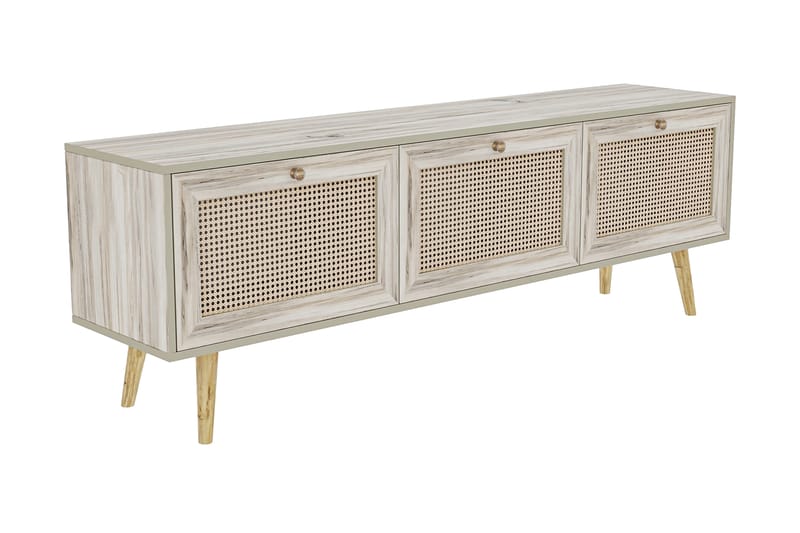 Tv bänk 180 cm Ek - Sand/Natur - Møbler - Mediamøbel & tv møbel - TV-benk & mediabenk
