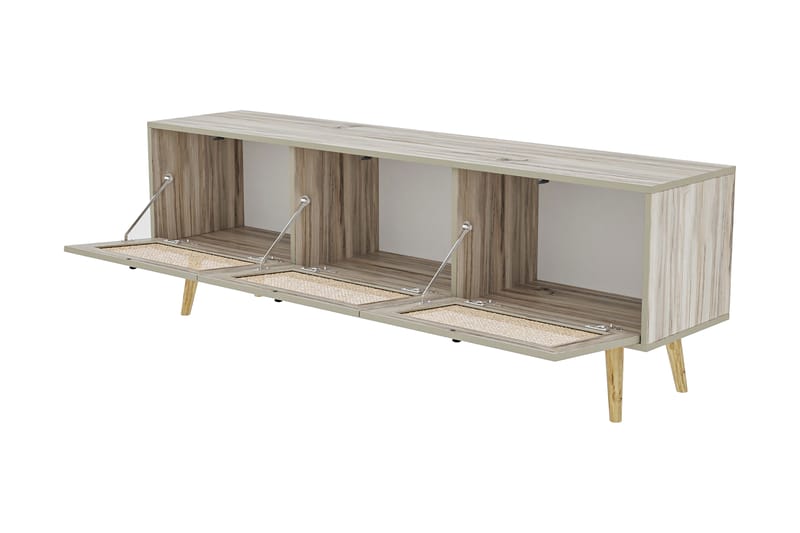 Tv bänk 180 cm Ek - Sand/Natur - Møbler - Mediamøbel & tv møbel - TV-benk & mediabenk