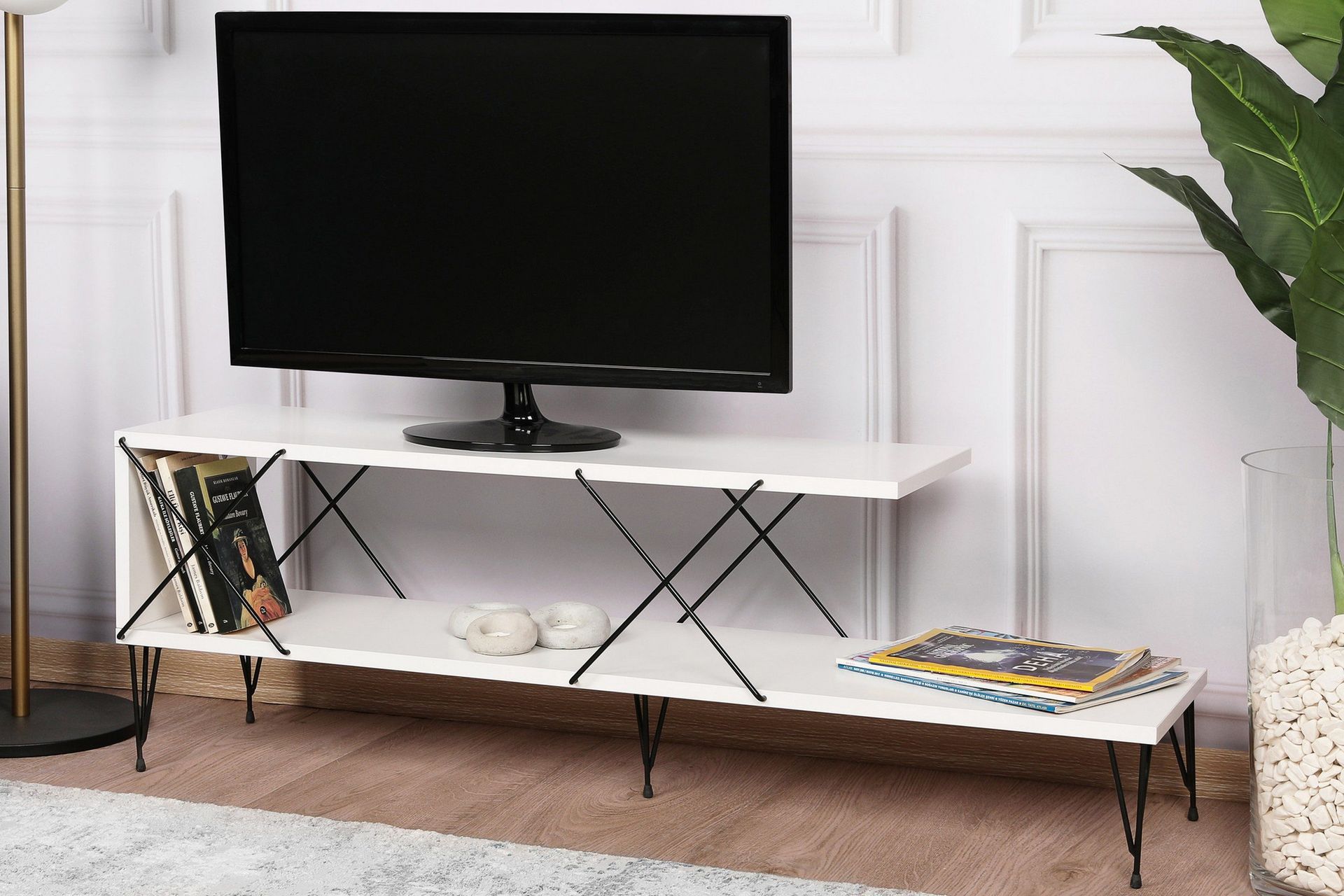 Tv-bänk Vit -