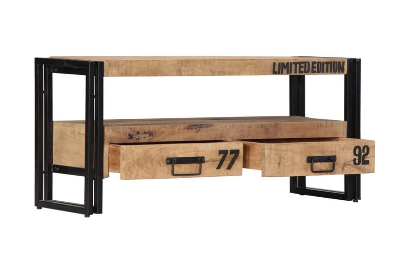 TV-benk 100x30x45 cm heltre mango - Brun - Møbler - Mediamøbel & tv møbel - TV-benk & mediabenk