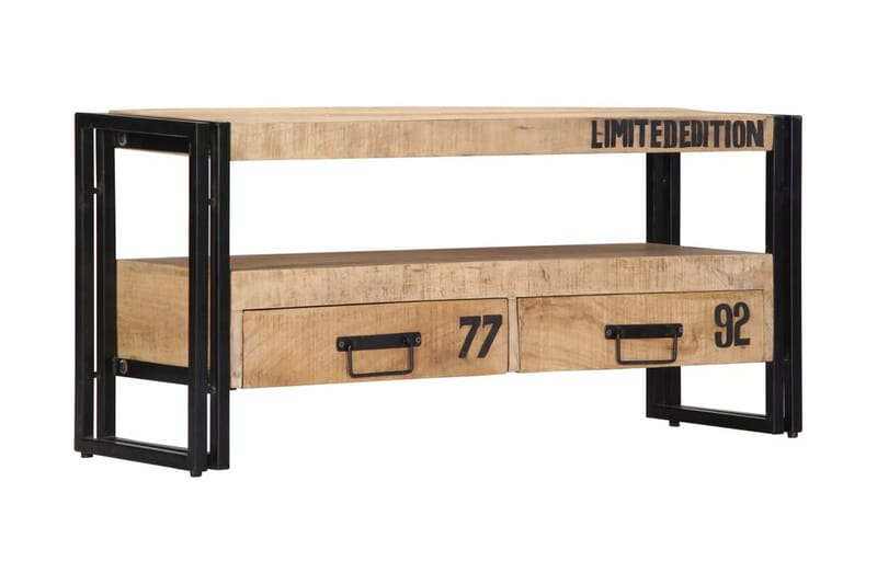 TV-benk 100x30x45 cm heltre mango - Brun - Møbler - Mediamøbel & tv møbel - TV-benk & mediabenk