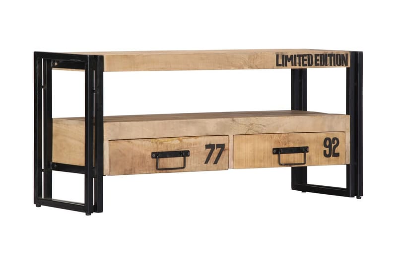 TV-benk 100x30x45 cm heltre mango - Brun - Møbler - Mediamøbel & tv møbel - TV-benk & mediabenk