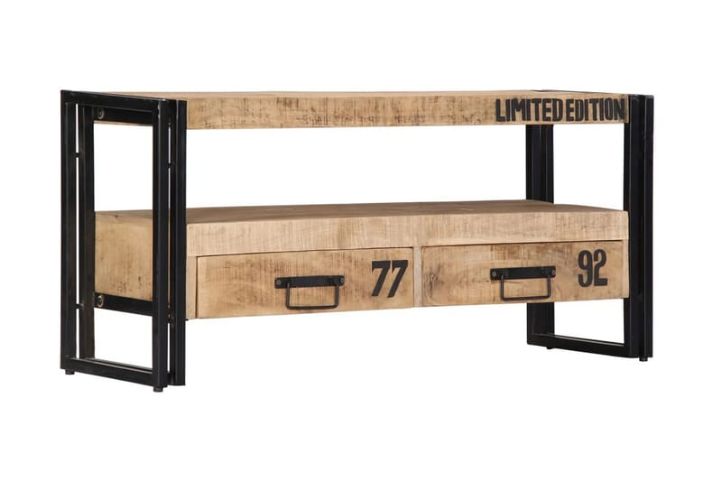 TV-benk 100x30x45 cm heltre mango - Brun - Møbler - Mediamøbel & tv møbel - TV-benk & mediabenk