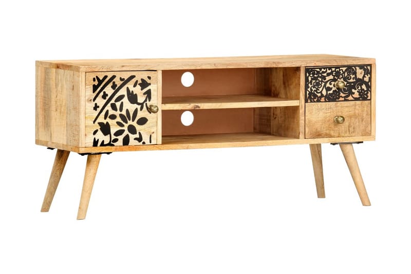 TV-benk 100x30x45 cm heltre mango - Møbler - Mediamøbel & tv møbel - TV-benk & mediabenk