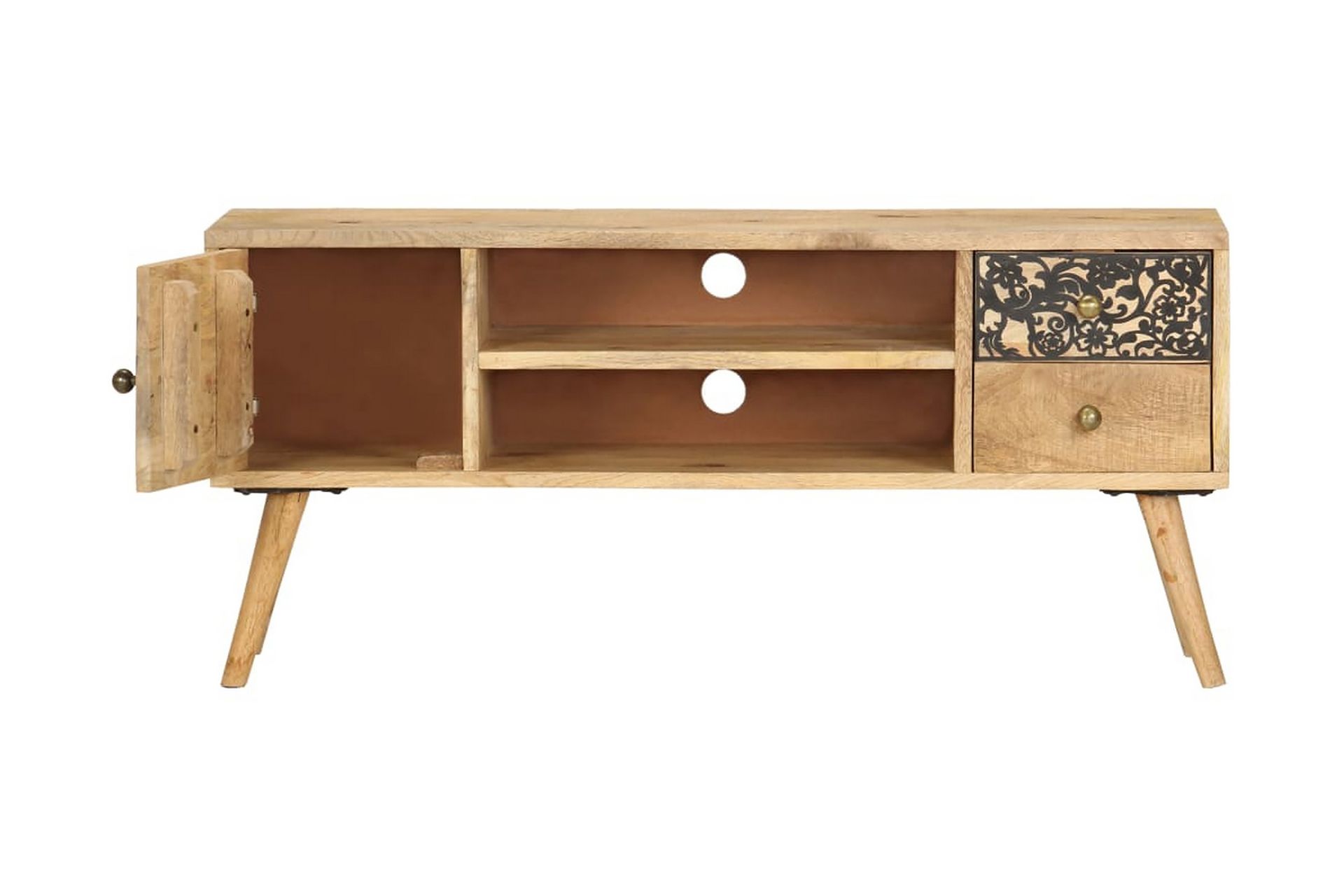 TV-benk 100x30x45 cm heltre mango - Møbler - Mediamøbel & tv møbel - TV-benk & mediabenk