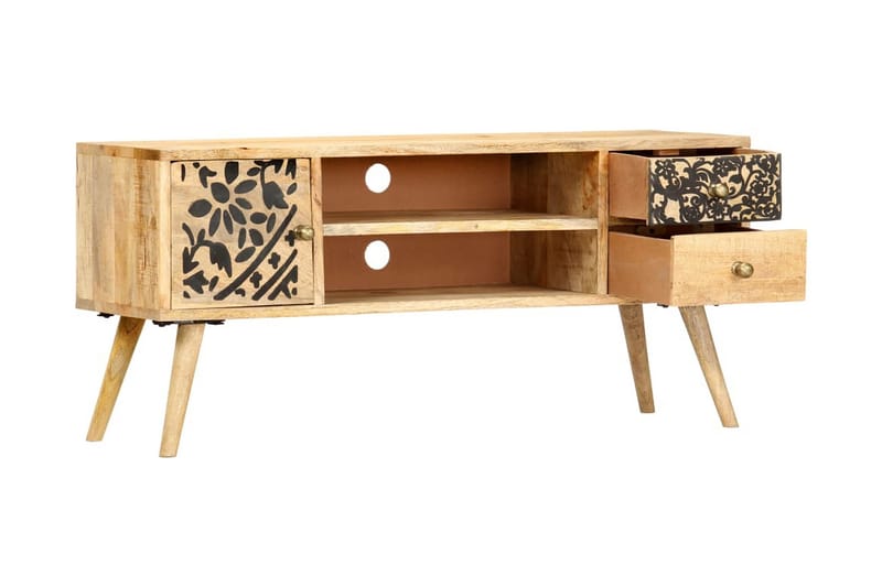 TV-benk 100x30x45 cm heltre mango - Møbler - Mediamøbel & tv møbel - TV-benk & mediabenk