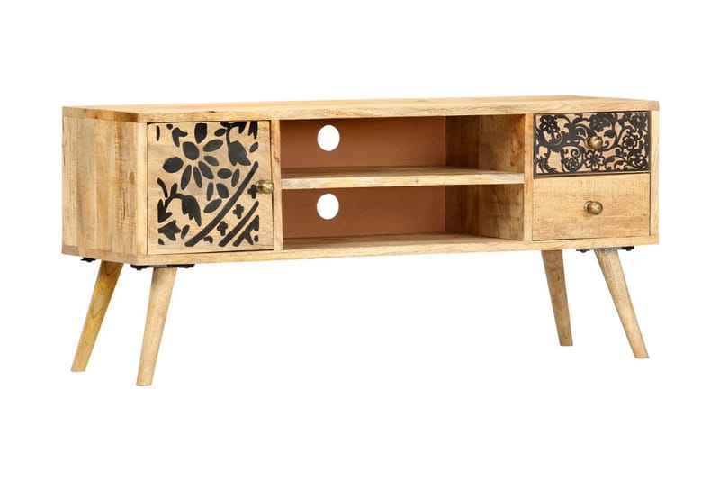 TV-benk 100x30x45 cm heltre mango - Møbler - Mediamøbel & tv møbel - TV-benk & mediabenk