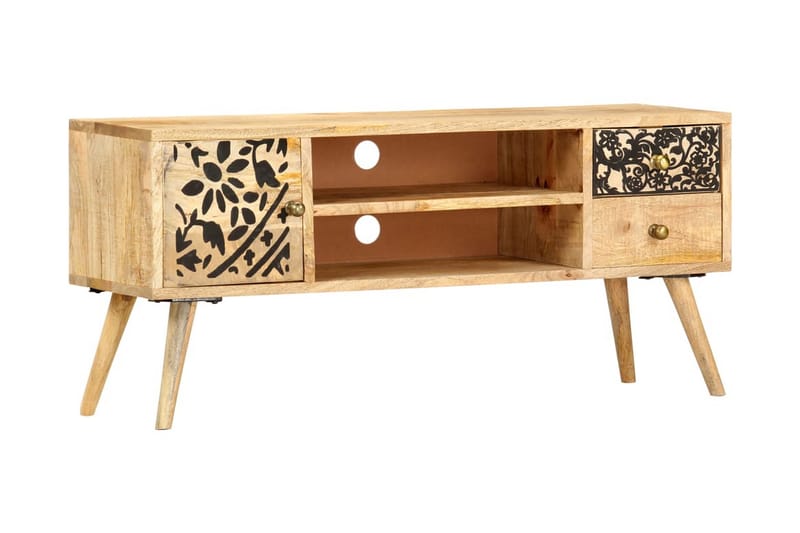 TV-benk 100x30x45 cm heltre mango - Møbler - Mediamøbel & tv møbel - TV-benk & mediabenk