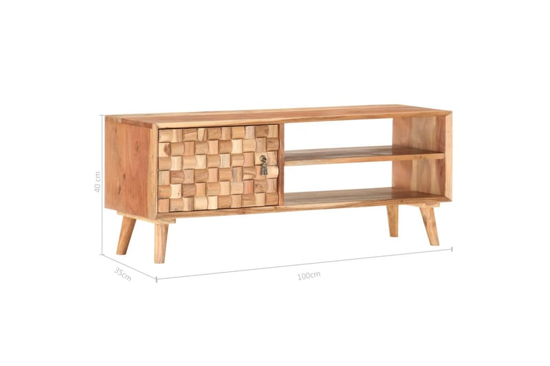 TV-benk 100x35x40 cm heltre akasie - Møbler - Mediamøbel & tv møbel - TV-benk & mediabenk