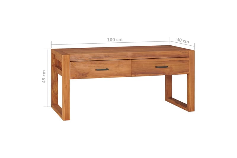 TV-benk 100x40x45 cm resirkulert teak - Brun - Møbler - Mediamøbel & tv møbel - TV-benk & mediabenk