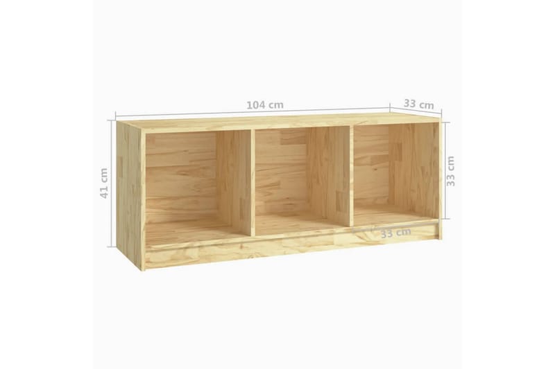 TV-benk 104x33x41 cm heltre furu - Brun - TV-benk & mediabenk