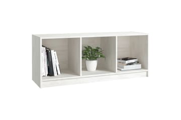 TV-benk 104x33x41 cm heltre furu hvit - Hvit - Møbler - Mediamøbel & tv møbel - TV-benk & mediabenk