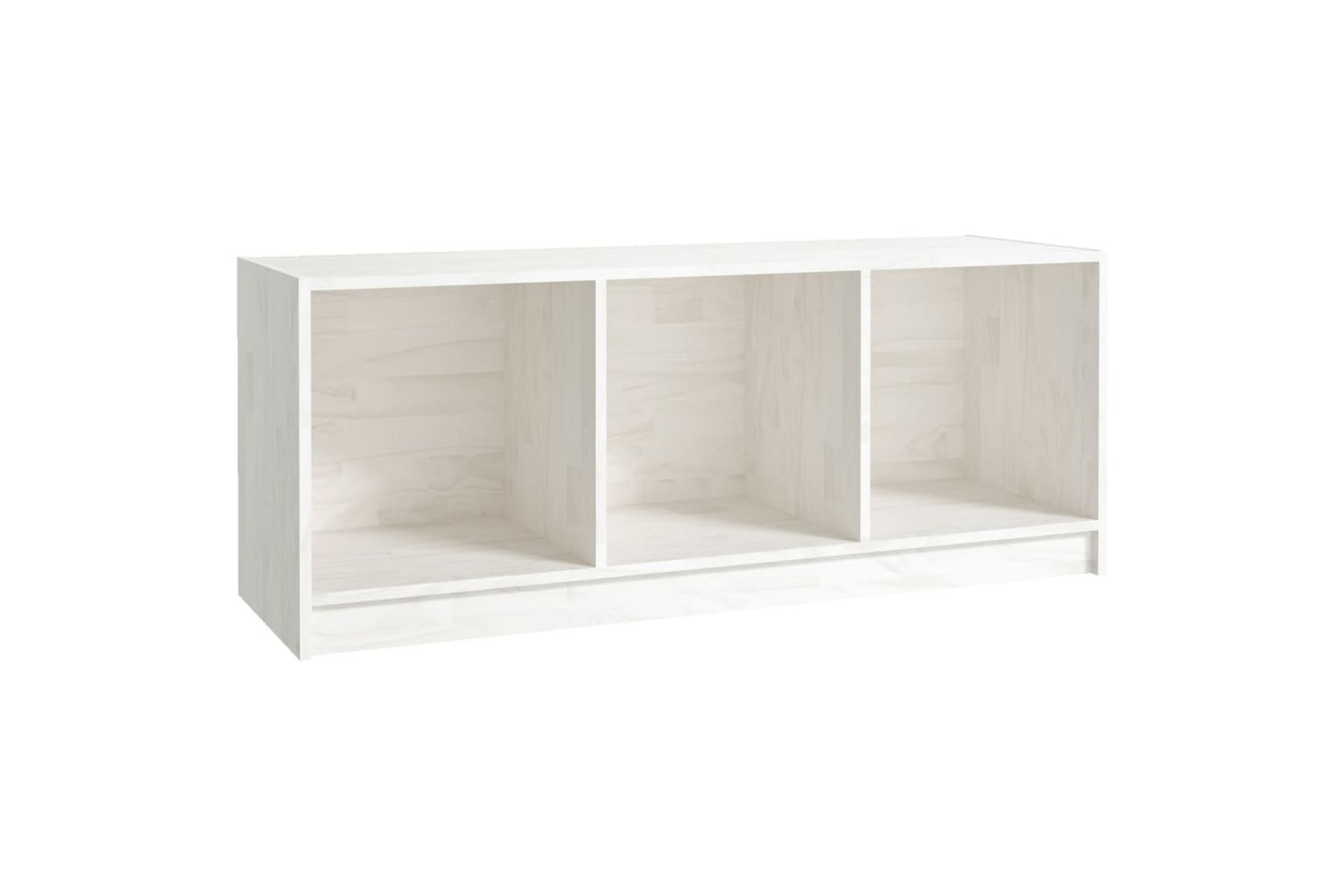 TV-benk 104x33x41 cm heltre furu hvit - Hvit - Møbler - Mediamøbel & tv møbel - TV-benk & mediabenk