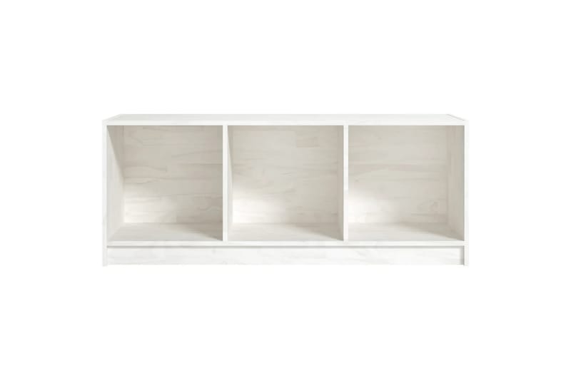 TV-benk 104x33x41 cm heltre furu hvit - Hvit - Møbler - Mediamøbel & tv møbel - TV-benk & mediabenk