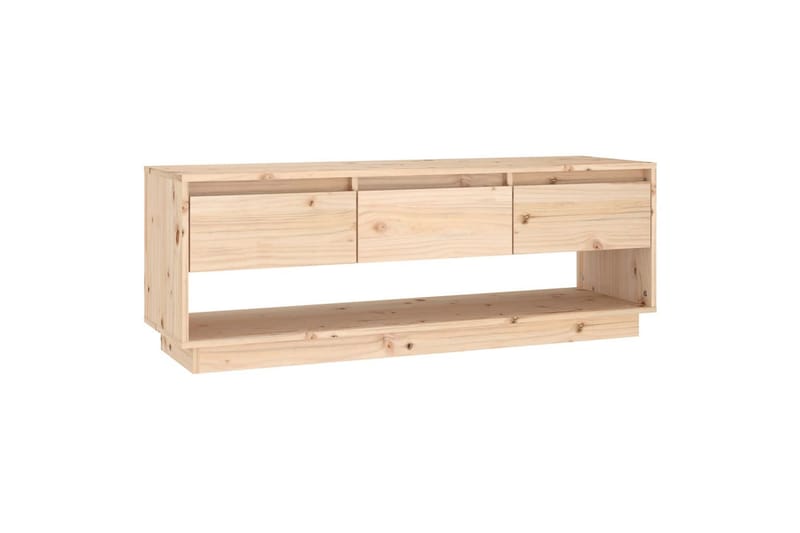 TV-benk 110,5x34x40 cm heltre furu - Brun - TV-benk & mediabenk