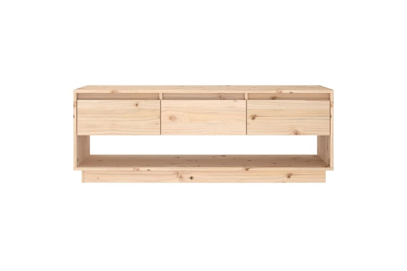 TV-benk 110,5x34x40 cm heltre furu - Brun - TV-benk & mediabenk