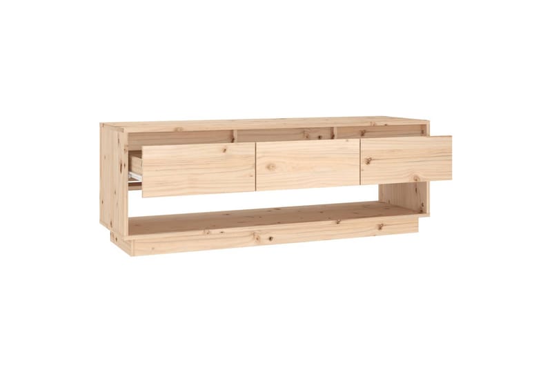 TV-benk 110,5x34x40 cm heltre furu - Brun - Møbler - Mediamøbel & tv møbel - TV-benk & mediabenk