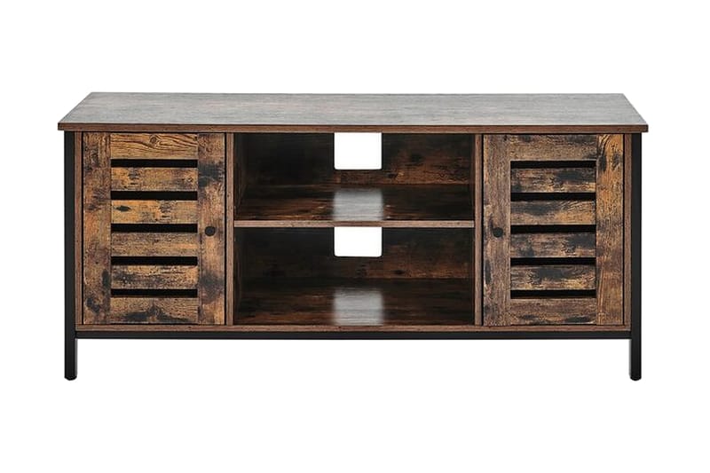 TV-benk 110 cm mørkebrun VILSECK - Tre/Natur - Møbler - Mediamøbel & tv møbel - TV-benk & mediabenk