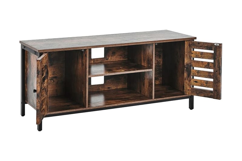 TV-benk 110 cm mørkebrun VILSECK - Tre/Natur - Møbler - Mediamøbel & tv møbel - TV-benk & mediabenk