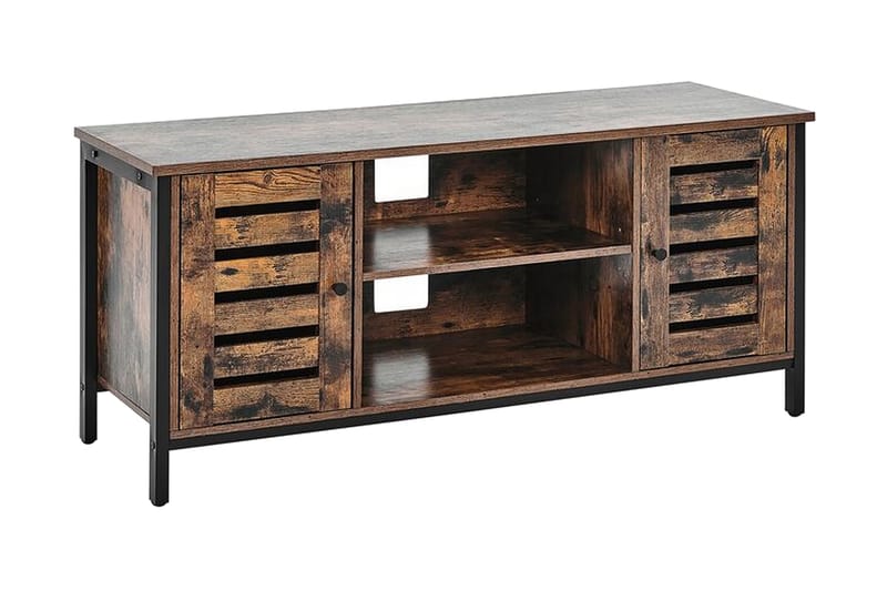 TV-benk 110 cm mørkebrun VILSECK - Tre/Natur - Møbler - Mediamøbel & tv møbel - TV-benk & mediabenk
