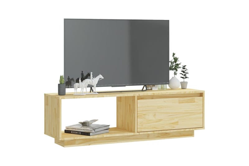 TV-benk 110x30x33,5 cm heltre furu - Brun - Møbler - Mediamøbel & tv møbel - TV-benk & mediabenk
