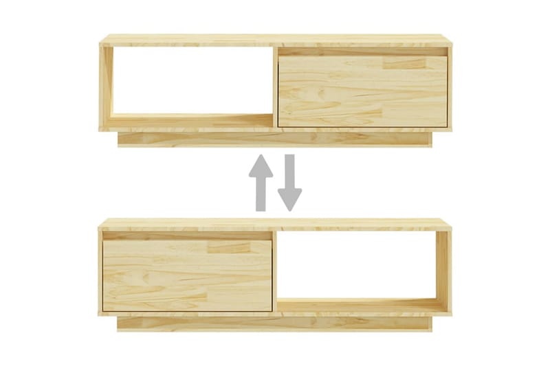TV-benk 110x30x33,5 cm heltre furu - Brun - Møbler - Mediamøbel & tv møbel - TV-benk & mediabenk