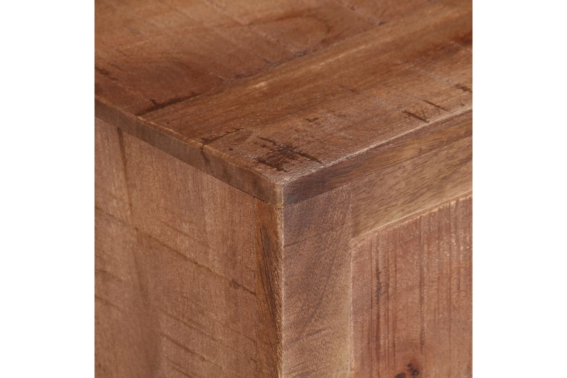 TV-benk 110x30x40 cm grovt mangotre - Grå - Møbler - Mediamøbel & tv møbel - TV-benk & mediabenk