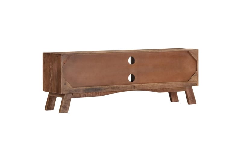TV-benk 110x30x40 cm grovt mangotre - Grå - Møbler - Mediamøbel & tv møbel - TV-benk & mediabenk