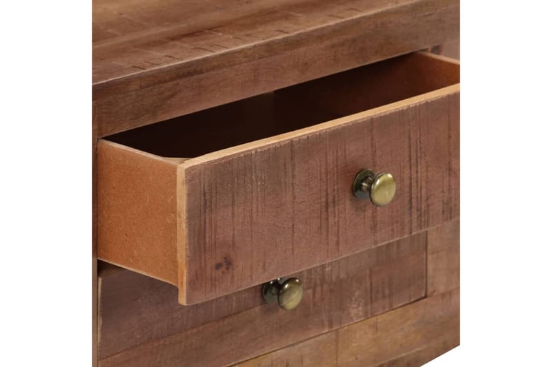 TV-benk 110x30x40 cm grovt mangotre - Grå - Møbler - Mediamøbel & tv møbel - TV-benk & mediabenk