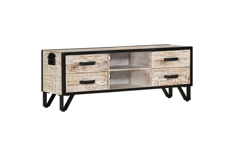 TV-benk 110x30x41 cm heltre akasie - Grå - Møbler - Mediamøbel & tv møbel - TV-benk & mediabenk