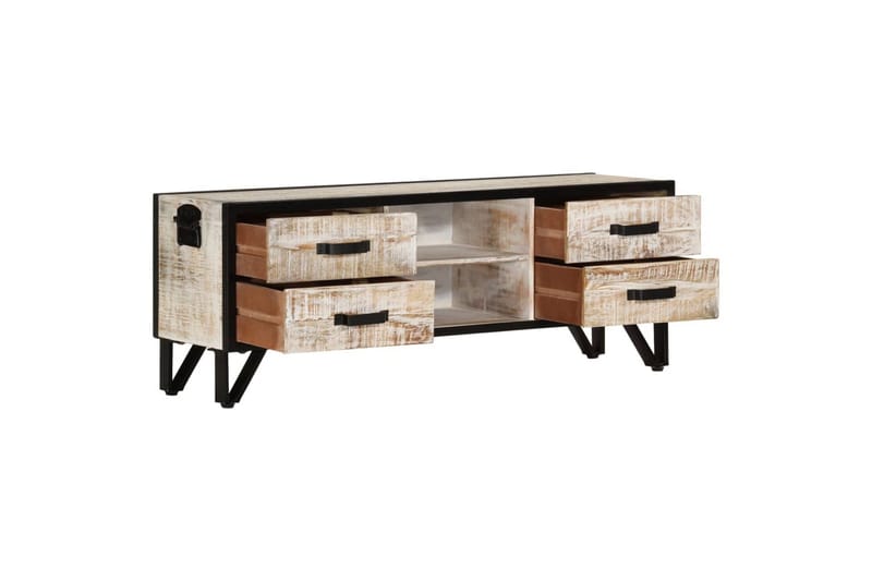 TV-benk 110x30x41 cm heltre akasie - Grå - Møbler - Mediamøbel & tv møbel - TV-benk & mediabenk