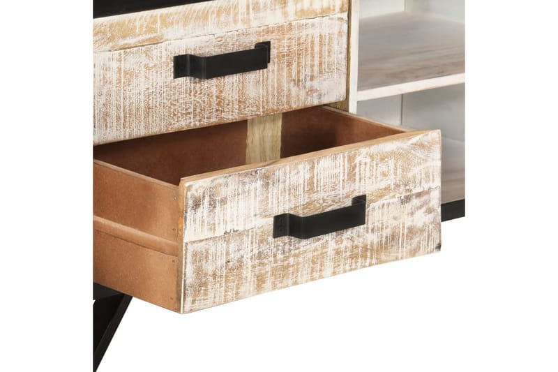 TV-benk 110x30x41 cm heltre akasie - Grå - Møbler - Mediamøbel & tv møbel - TV-benk & mediabenk