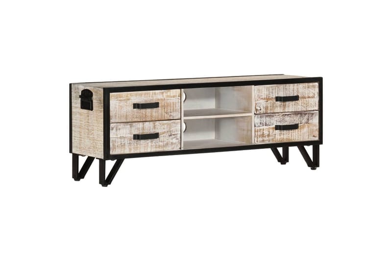 TV-benk 110x30x41 cm heltre akasie - Grå - Møbler - Mediamøbel & tv møbel - TV-benk & mediabenk
