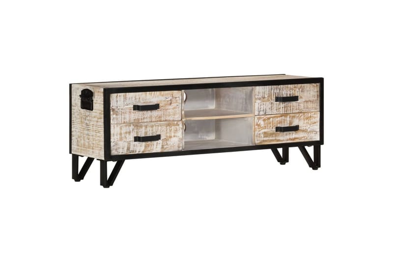TV-benk 110x30x41 cm heltre akasie - Grå - Møbler - Mediamøbel & tv møbel - TV-benk & mediabenk