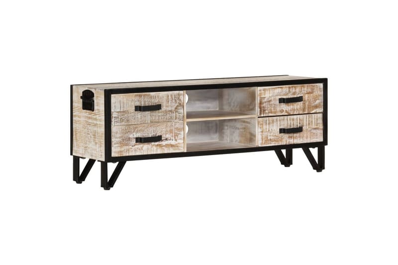 TV-benk 110x30x41 cm heltre akasie - Grå - Møbler - Mediamøbel & tv møbel - TV-benk & mediabenk