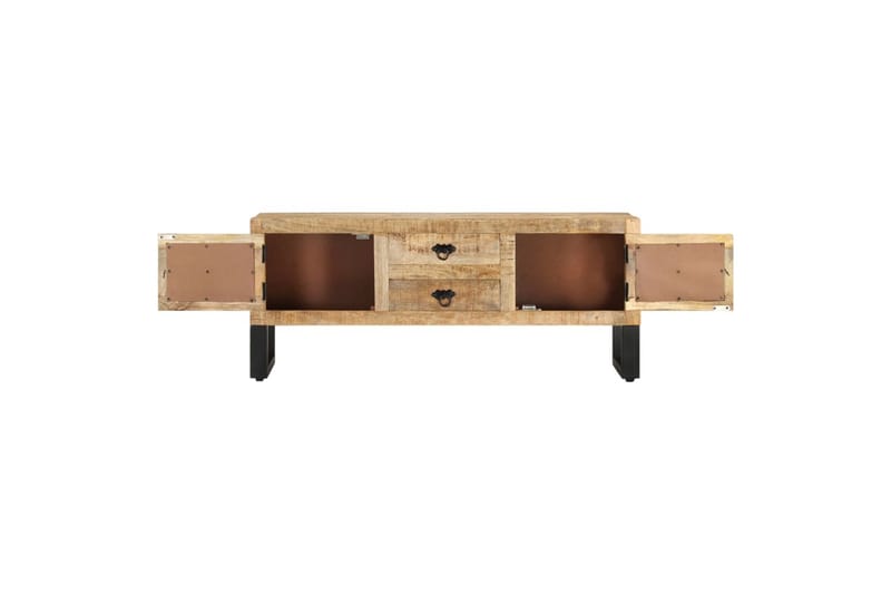 TV-benk 110x30x45 cm grovt mangotre - Brun - TV-benk & mediabenk