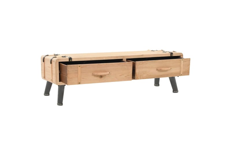 TV-benk 110x33x35 cm heltre gran - Brun - TV-benk & mediabenk