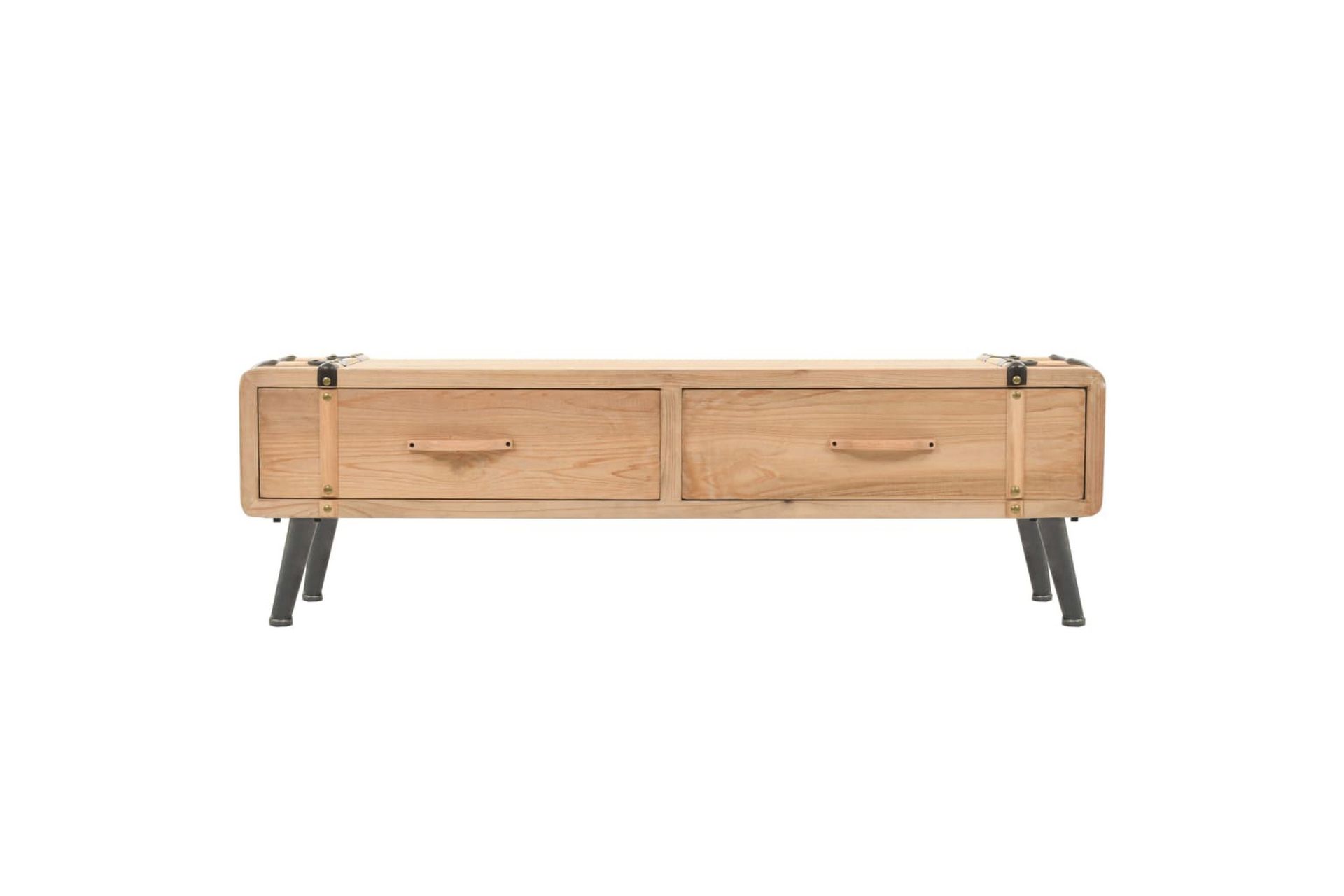 TV-benk 110x33x35 cm heltre gran - Brun - Møbler - Mediamøbel & tv møbel - TV-benk & mediabenk