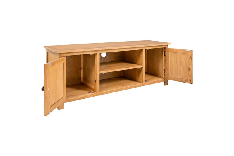 TV-benk 110x35x44 cm heltre eik - Brun - TV-benk & mediabenk