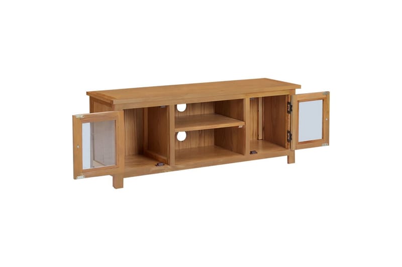 TV-benk 110x35x44 cm heltre eik - Brun - TV-benk & mediabenk