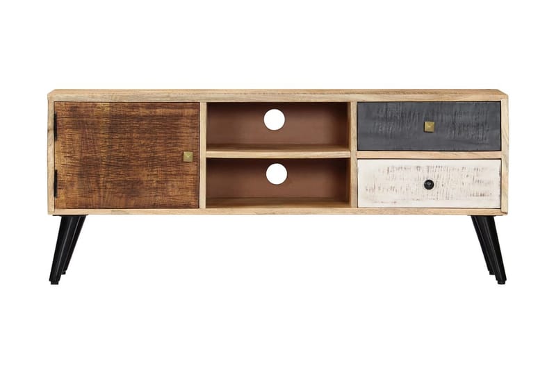 TV-benk 115x30x47 cm heltre mango - Brun - Møbler - Mediamøbel & tv møbel - TV-benk & mediabenk