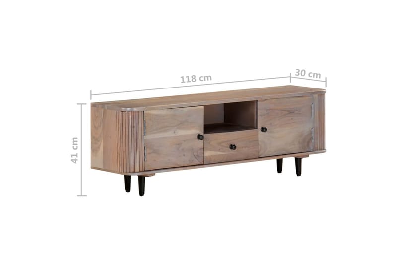 TV-benk 118x30x40 cm heltre akasie - Brun - Møbler - Mediamøbel & tv møbel - TV-benk & mediabenk