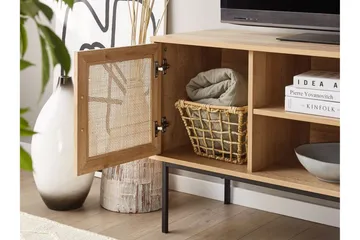 TV-benk 120 cm rotting lysebrun PASCO - Tre/natur - Møbler - Mediamøbel & tv møbel - TV-benk & mediabenk