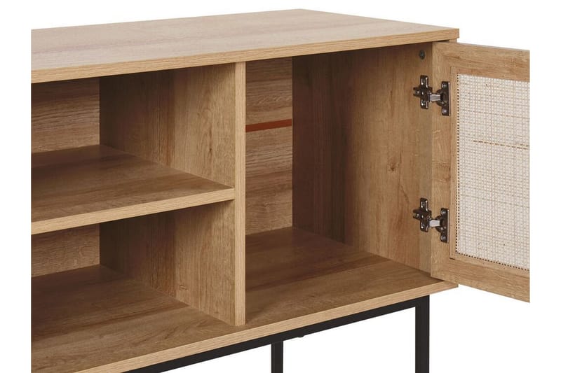 TV-benk 120 cm rotting lysebrun PASCO - Tre/natur - Møbler - Mediamøbel & tv møbel - TV-benk & mediabenk