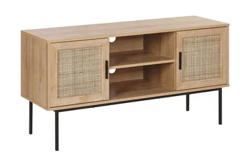 TV-benk 120 cm rotting lysebrun PASCO - Tre/natur - Møbler - Mediamøbel & tv møbel - TV-benk & mediabenk