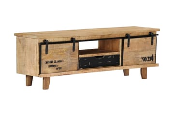 TV-benk 120x30x40 cm heltre mango - Brun - Møbler - Mediamøbel & tv møbel - TV-benk & mediabenk