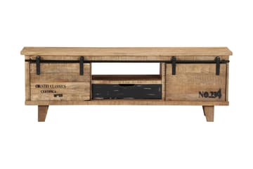 TV-benk 120x30x40 cm heltre mango - Brun - Møbler - Mediamøbel & tv møbel - TV-benk & mediabenk