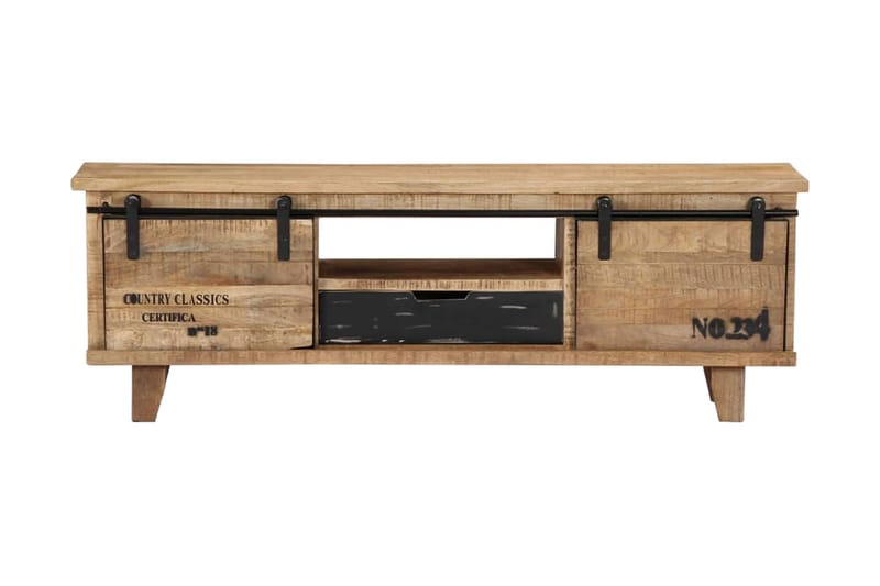 TV-benk 120x30x40 cm heltre mango - Brun - Møbler - Mediamøbel & tv møbel - TV-benk & mediabenk