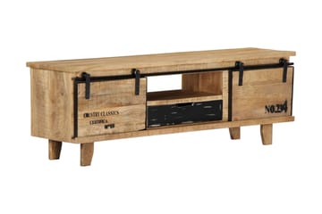 TV-benk 120x30x40 cm heltre mango - Brun - Møbler - Mediamøbel & tv møbel - TV-benk & mediabenk